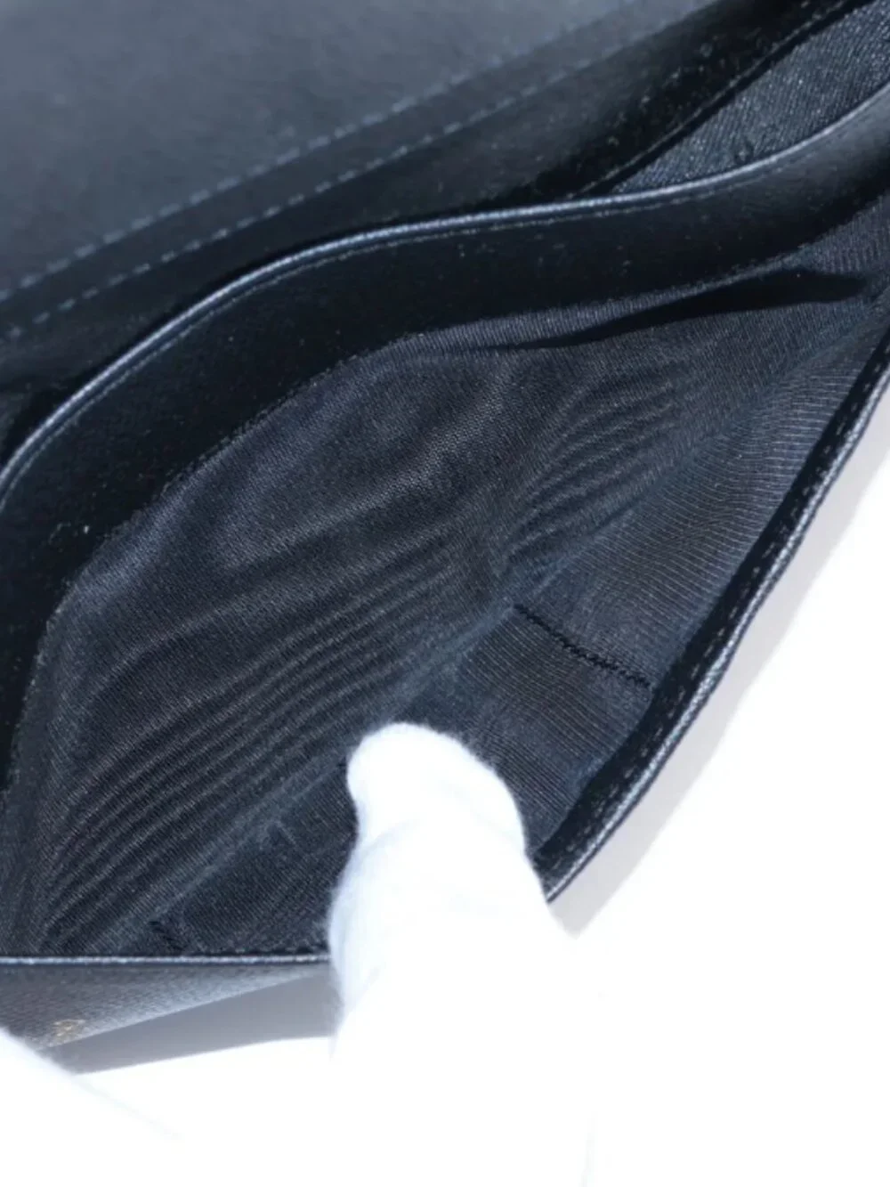 Chanel CC Logo Button Leather Long Wallet Black